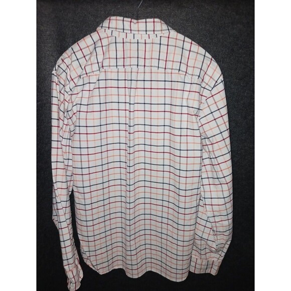 J.Crew Shirt Men XL White Multi-Color Plaid Slim‎ Flex Oxford Button Down L/S - Picture 5 of 8